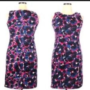 Talbots Sleeveless Floral Sheath Dress Size 16